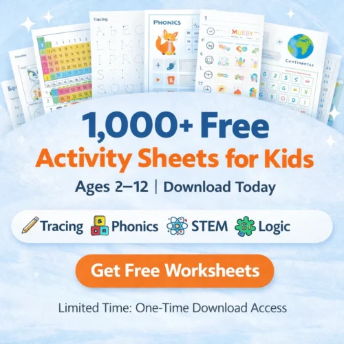 1000+ Kids Activity Worksheets | Printable Learning & Fun Bundle